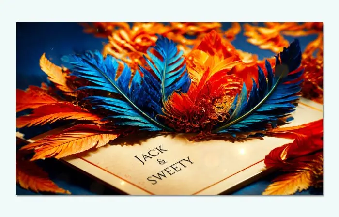 Gorgeous 3D Feather Themed Wedding Invitation Slideshow